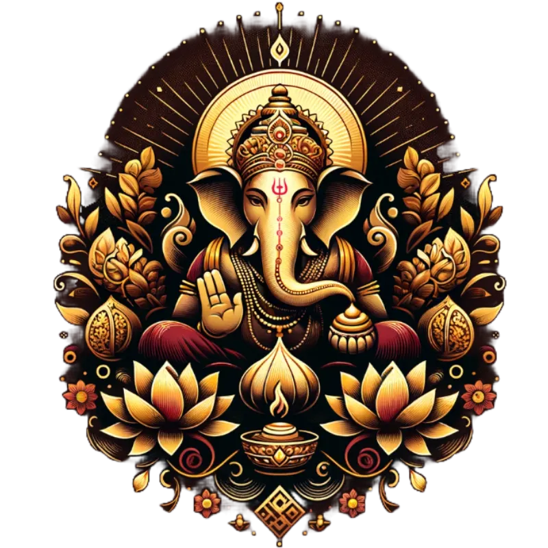 Illustrated depiction of Lord Ganesh